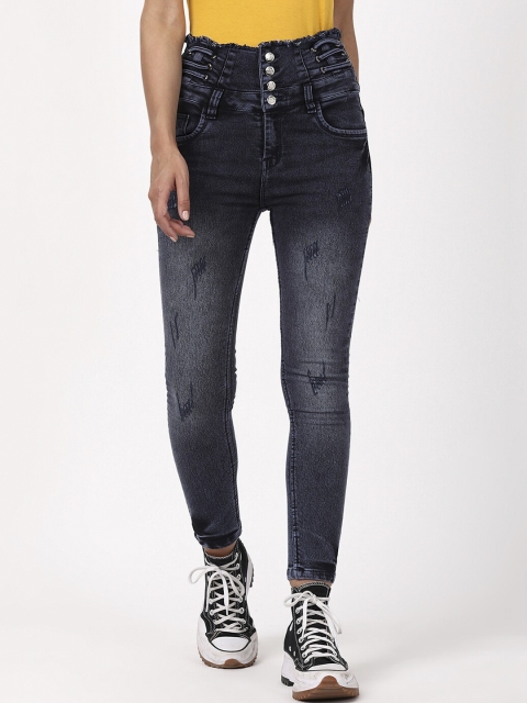 

V2 Value & Variety Women Blue Slim Fit Mildly Distressed Light Fade Jeans