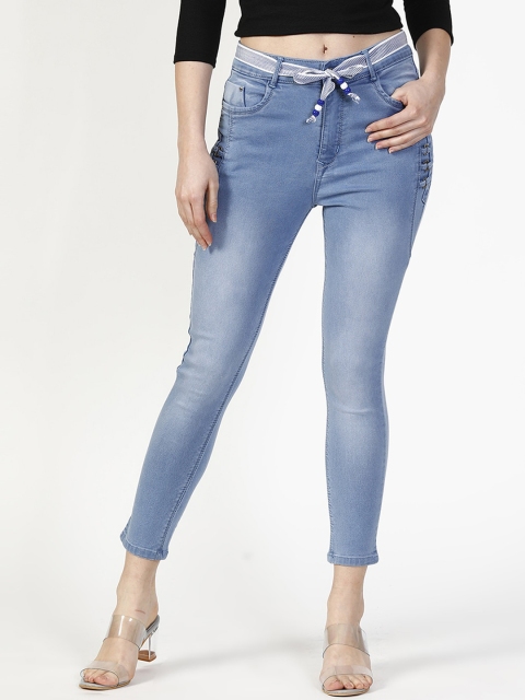 

V2 Value & Variety Women Blue Slim Fit Mildly Distressed Heavy Fade Jeans