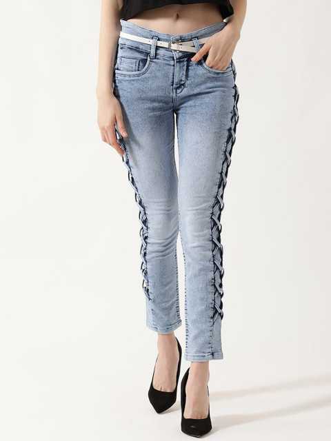 

V2 Value & Variety Women Blue Slim Fit Heavy Fade Jeans