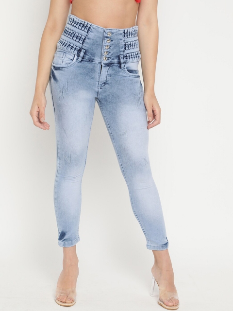 

V2 Value & Variety Women Blue Slim Fit Mildly Distressed Heavy Fade Jeans