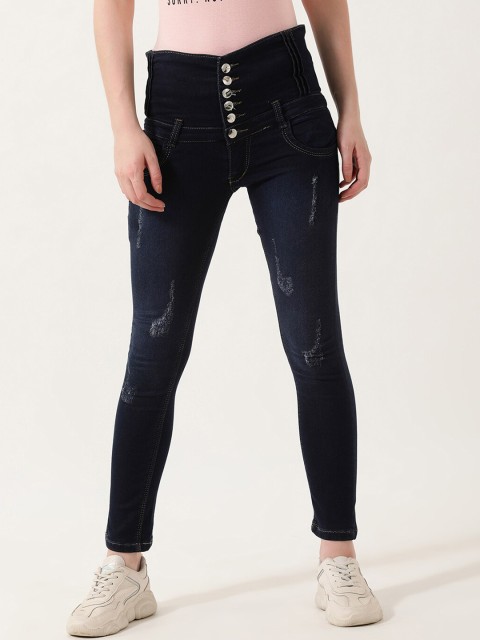 

V2 Value & Variety Women Blue Slim Fit Mildly Distressed Light Fade Jeans