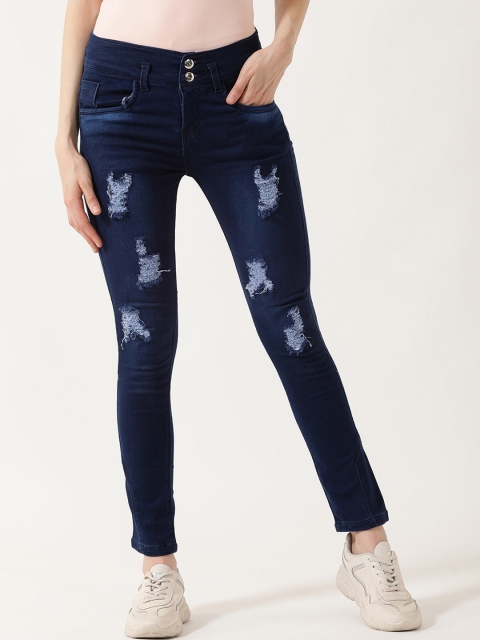 

V2 Value & Variety Women Blue Slim Fit Mildly Distressed Jeans