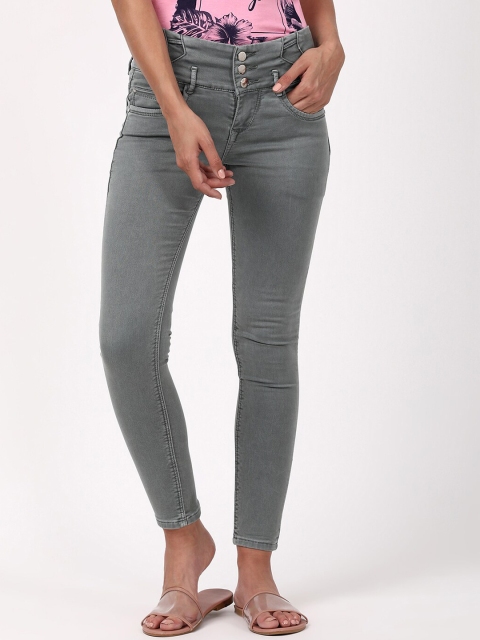 

V2 Value & Variety Women Olive Green Slim Fit Stretchable Cropped Jeans