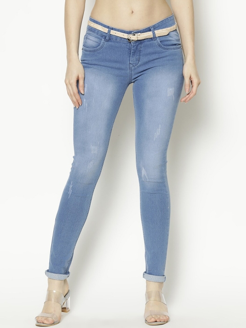 

V2 Value & Variety Women Blue Slim Fit Heavy Fade Mildly Distressed Jeans