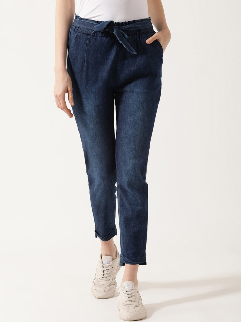 

V2 Value & Variety Women Blue Slim Fit High-Rise Trousers