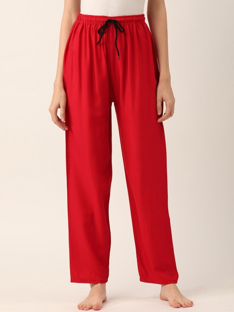 

V2 Value & Variety Women Red & Black Printed Lounge Pants