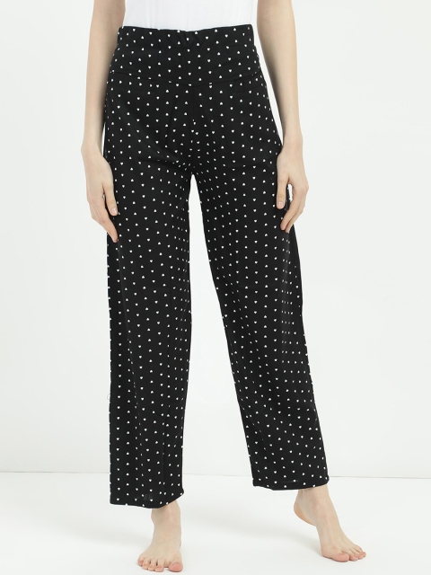

V2 Value & Variety Women Black & White Printed Lounge Pants
