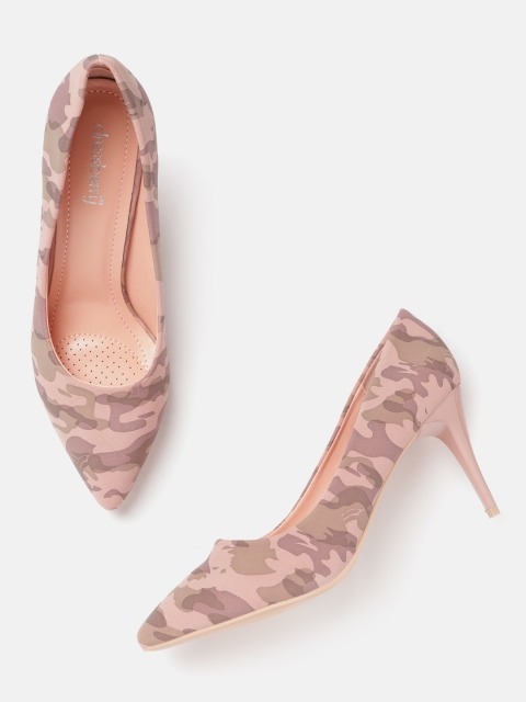 

DressBerry Pink Camouflage Printed Pumps