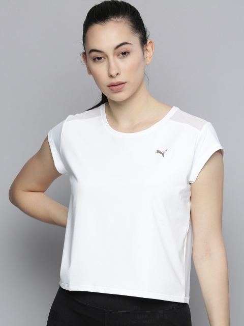 

Puma Women White Solid Relaxed dryCELL Untamed Training T-shirt