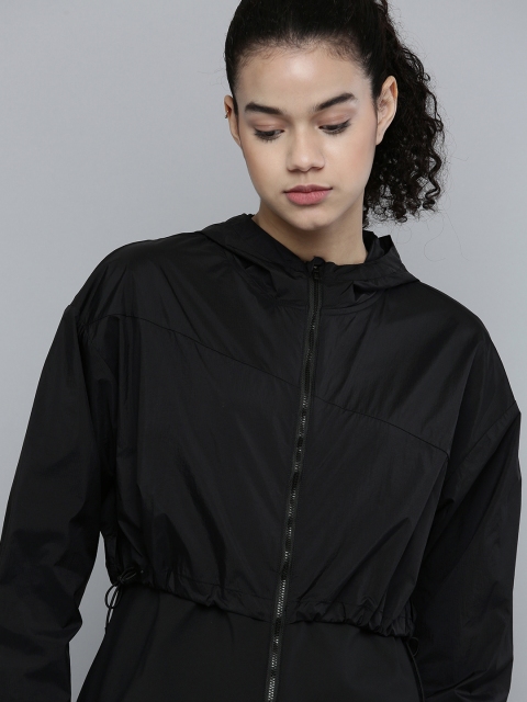 

Puma Women Black Solid windCELL Ultra Hooded Training Jacket