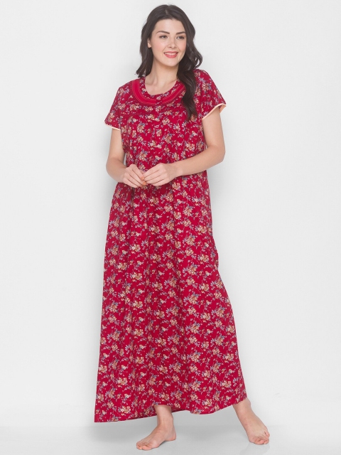 

AV2 Red Printed Maxi Nightdress