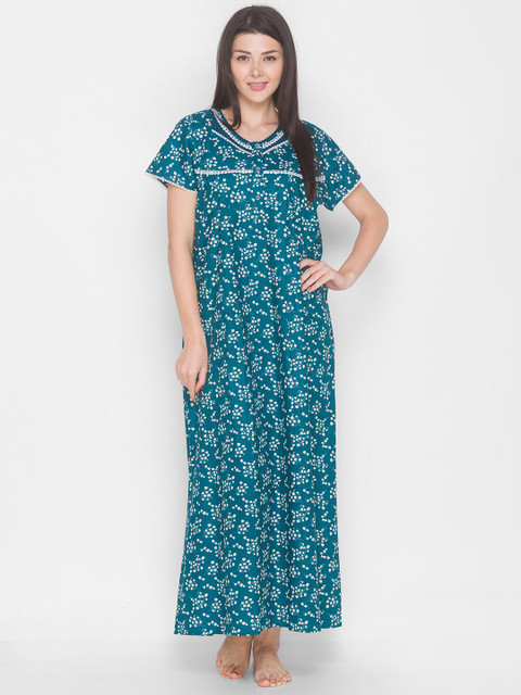 

AV2 Teal Printed Maxi Nightdress