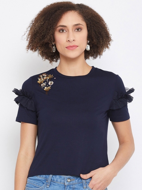 

CAMLA Navy Blue Regular Top