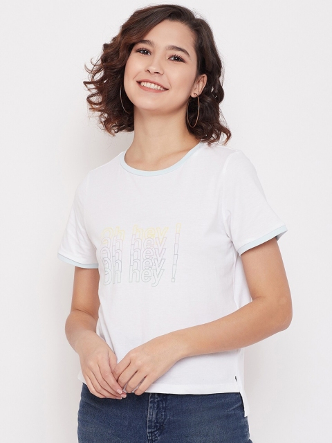 

CAMLA White Printed Regular Top