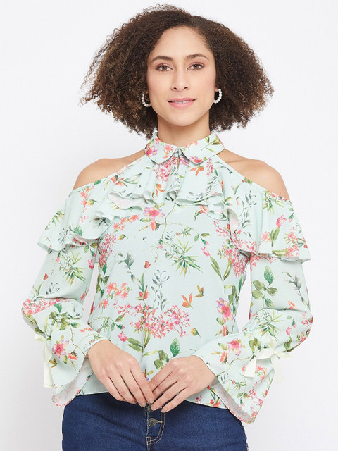 

CAMLA Green Floral Regular Top