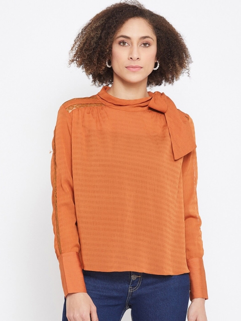 

CAMLA Rust Orange Self-Design Regular Top