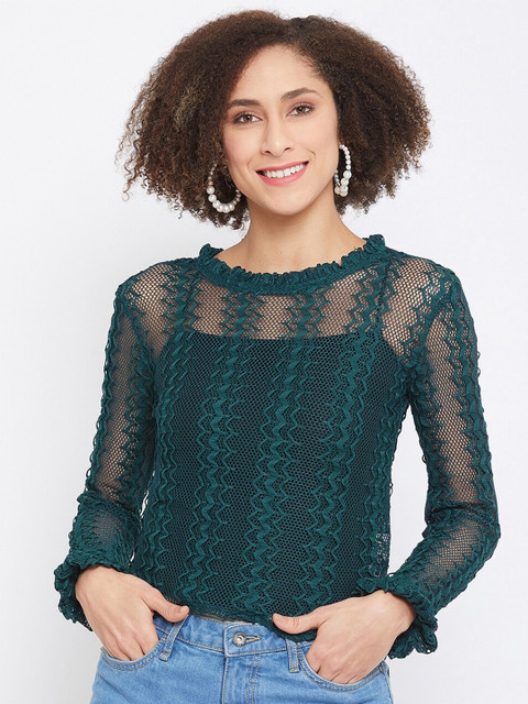 

CAMLA Green Regular Semi Sheer Top