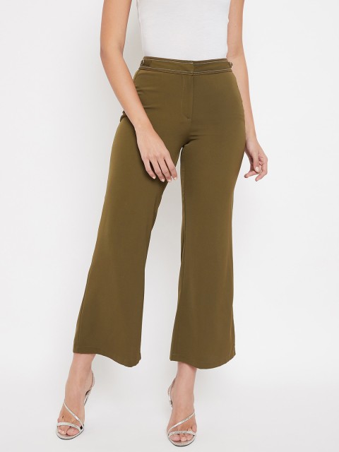 

CAMLA Women Olive Green Solid Palazzos