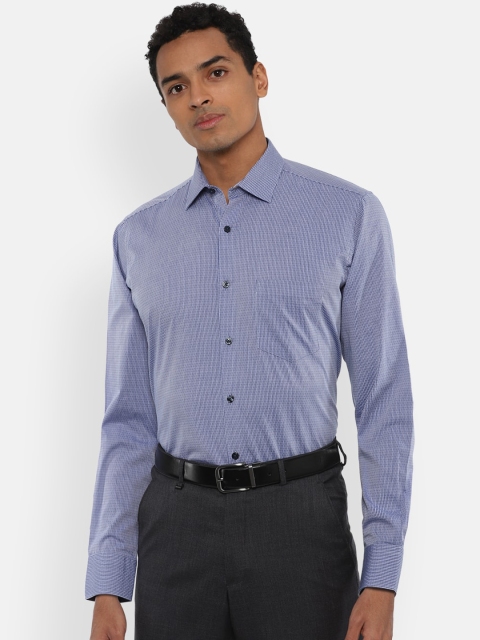 

Van Heusen Men Blue Opaque Printed Formal Shirt
