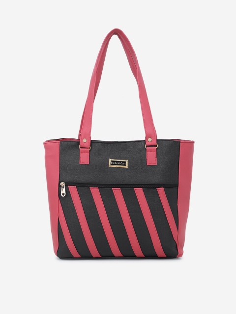 

Stropcarry Pink Striped Structured Shoulder Bag
