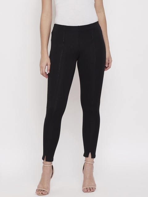 

CAMLA Women Black Skinny Fit Wrinkle Free Trousers