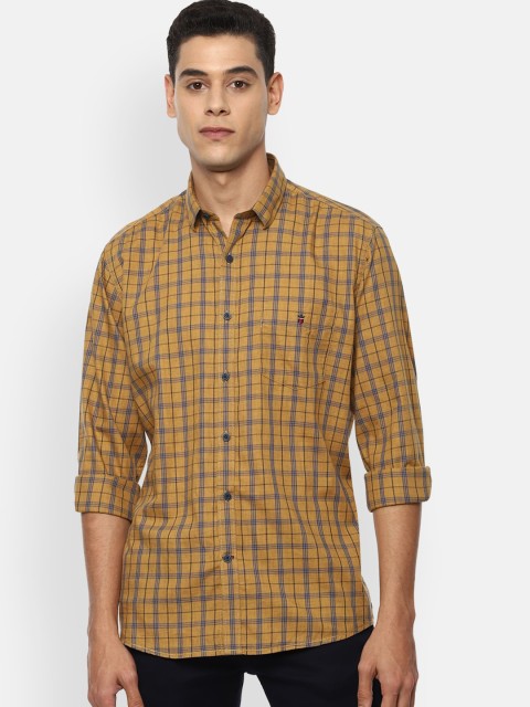 

Louis Philippe Sport Men Yellow & Blue Slim Fit Opaque Checked Cotton Casual Shirt