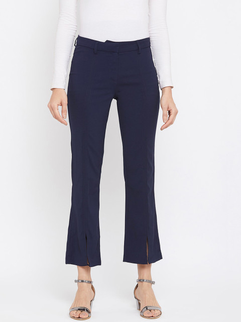 

CAMLA Women Navy Blue Bootcut Trousers