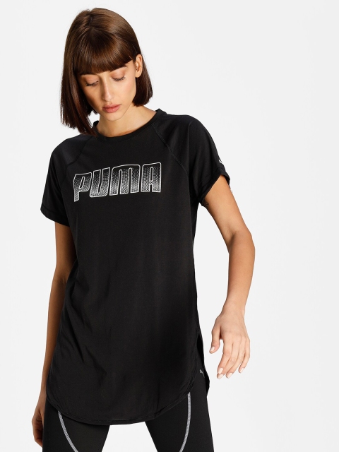 

Puma Women Black Brand Logo Printed dryCELL Training T-Shirt