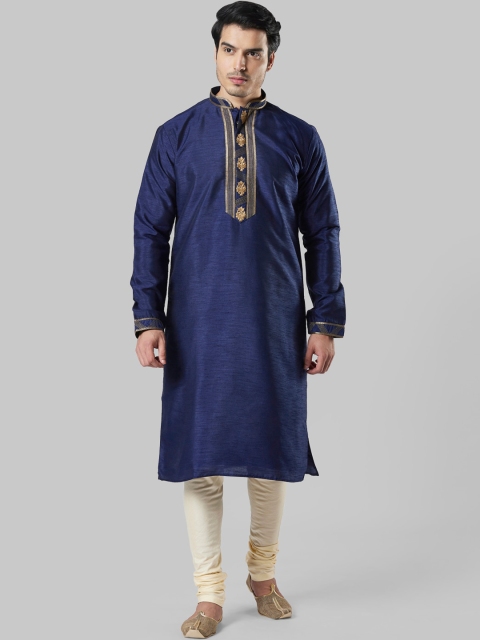 

Ethnix by Raymond Men Blue Thread Work Kurta