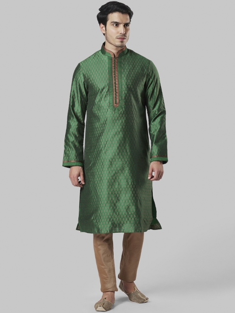 

Ethnix by Raymond Men Green Ethnic Motifs Kurta
