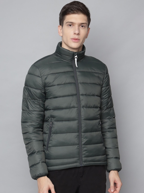 

LINDBERGH Men Green Lightweight Longline Puffer Jacket