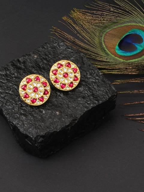 

SANGEETA BOOCHRA Gold-Toned Circular Studs Earrings