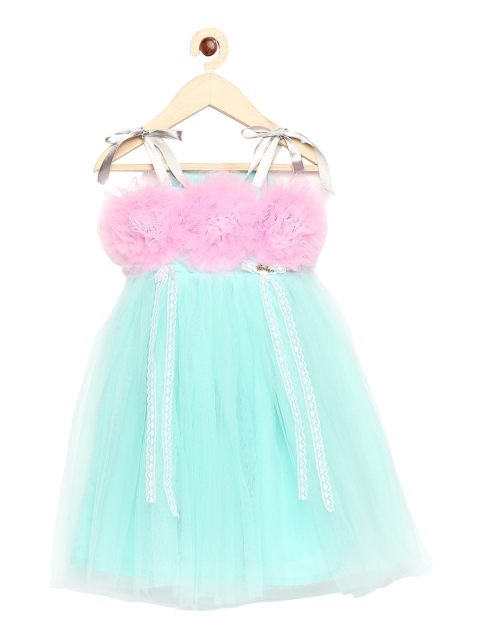 

Barbie by Many Frocks & Girls Blue Net Maxi Dress