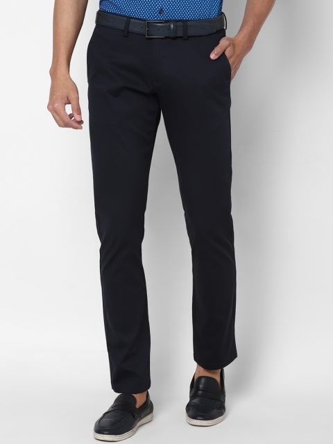 

Allen Solly Men Navy Blue Slim Fit Trousers