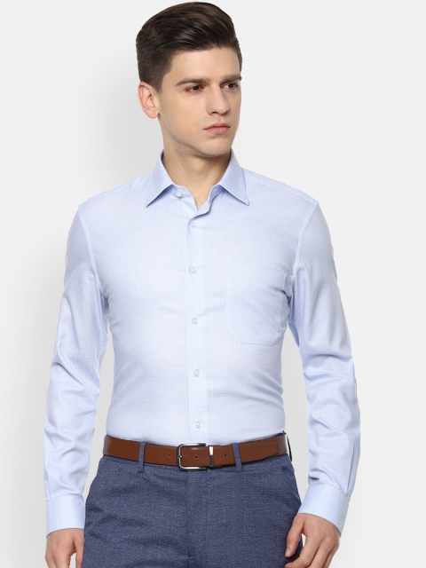 

Louis Philippe Men Blue Opaque Formal Shirt