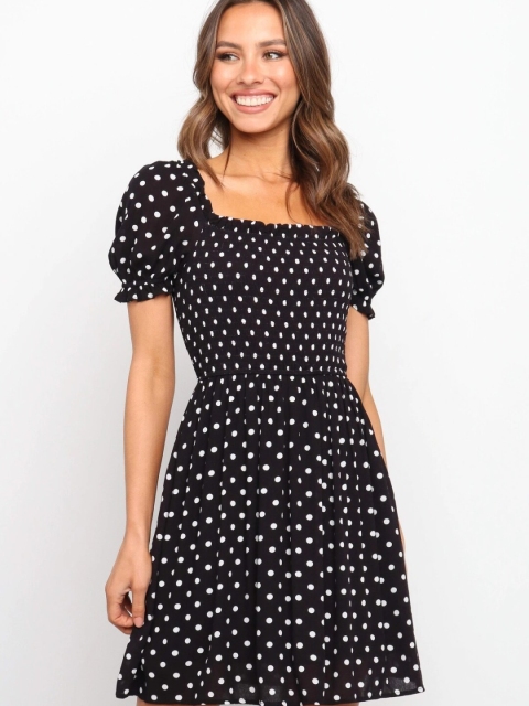 

GRACE & JACK Black & White Polka Dot Dress