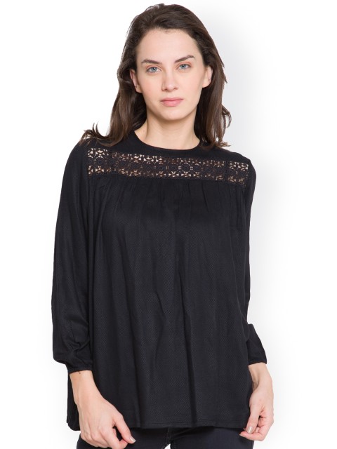 

Tokyo Talkies Women Black Solid Top