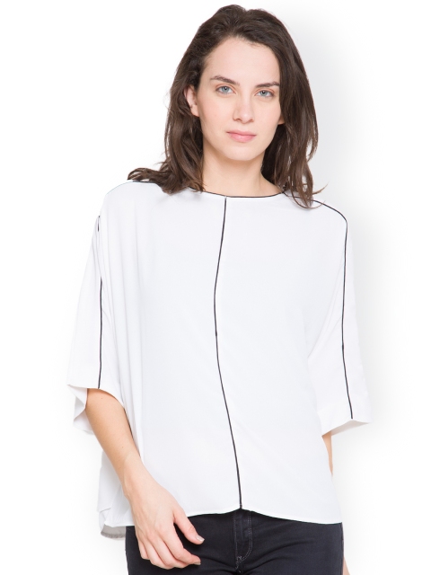 

Tokyo Talkies Women White Solid Top