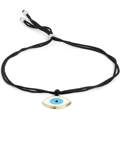 

Rubans Blue & Black Evil Eye Beaded Anklet
