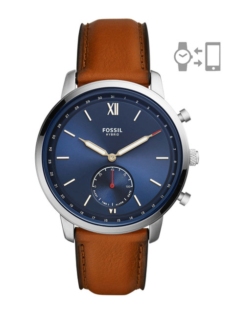 

Fossil Men Brown & Blue Solid Neutra Hybrid Smart Watch FTW1178