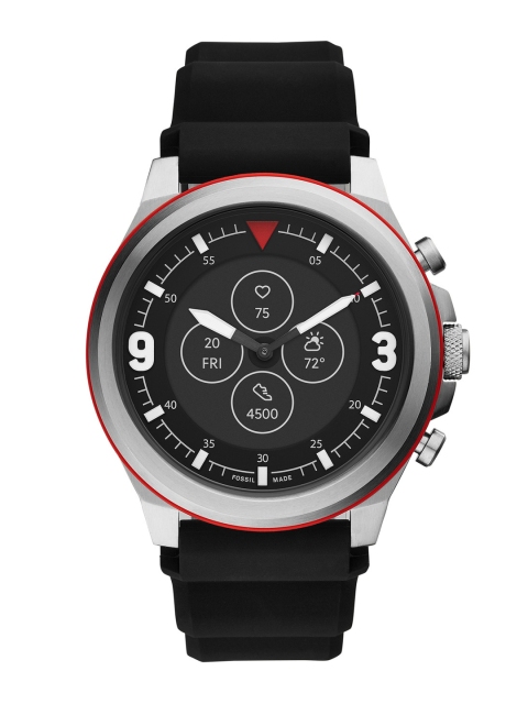 

Fossil Men Black Latitude Hybrid HR Smart Watch FTW7020