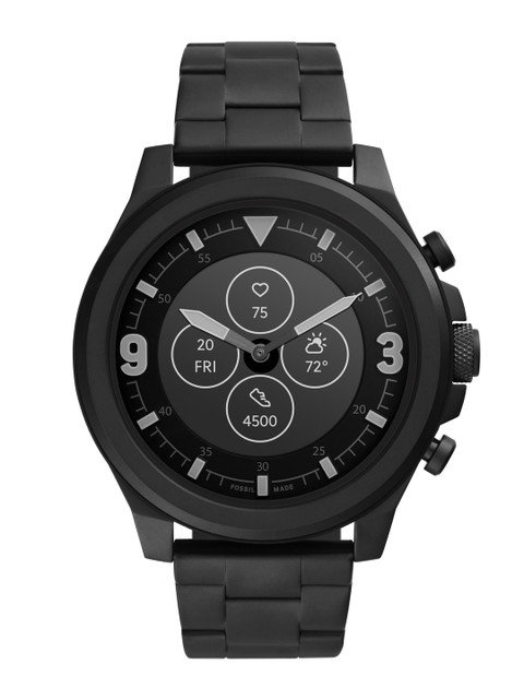 

Fossil Men Black Latitude Hybrid HR Black Smartwatch FTW7021