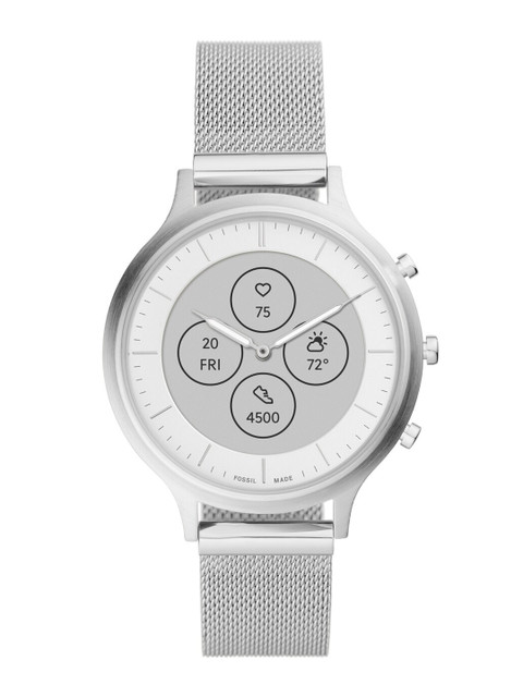 

Fossil Women Silver Stainless Steel Smartwatch FTW7030