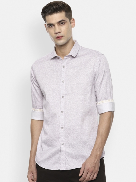 

V Dot Men Purple Slim Fit Opaque Printed Casual Shirt