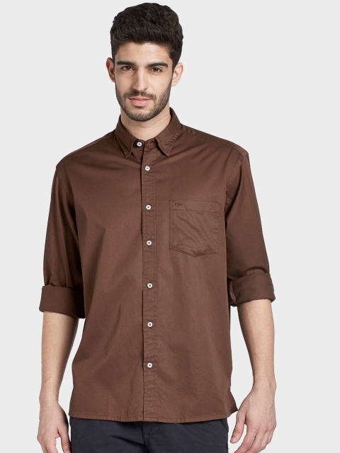 

ColorPlus Men Brown Opaque Casual Shirt