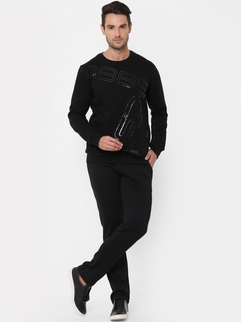 

Sweet Dreams Men Black & White Graphic Printed Winter Tracksuits