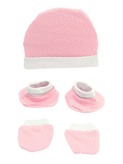 

Spiky Unisex Kids Pink Set of Caps, Socks & Booties