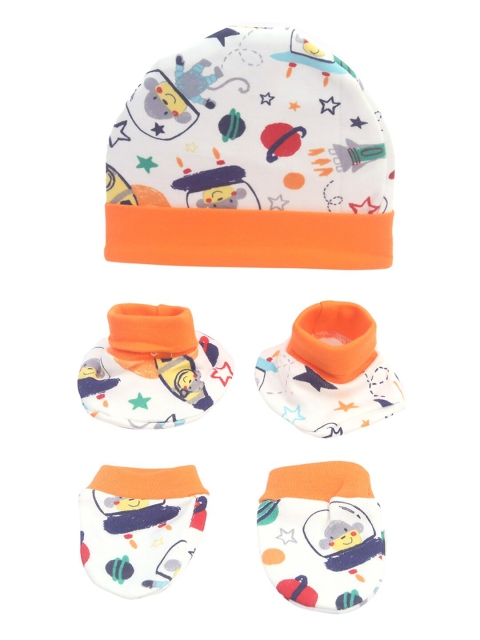 

Spiky Infants White & Orange Printed 3 Pc Apparel Gift Set