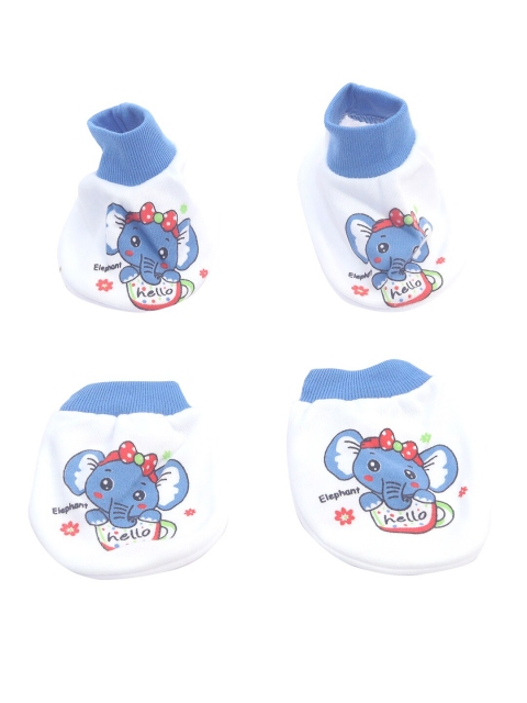 

Spiky Kids Blue Pack of 2 Elephant Printed Socks & Mitten