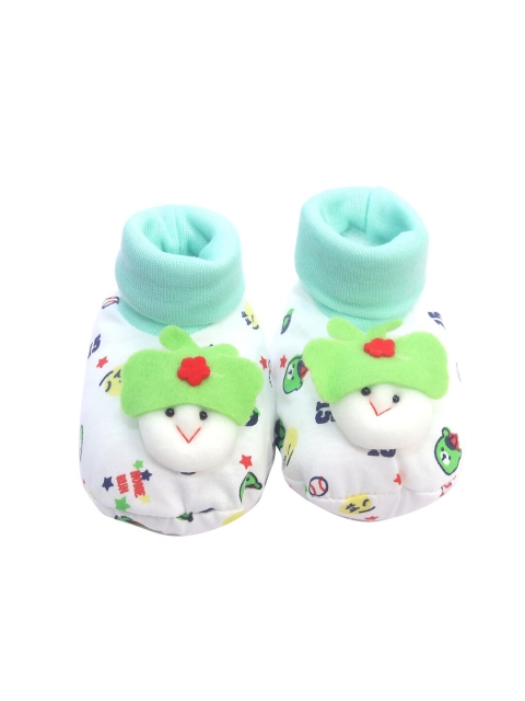 

Spiky Unisex Kids White & Green Printed Socks